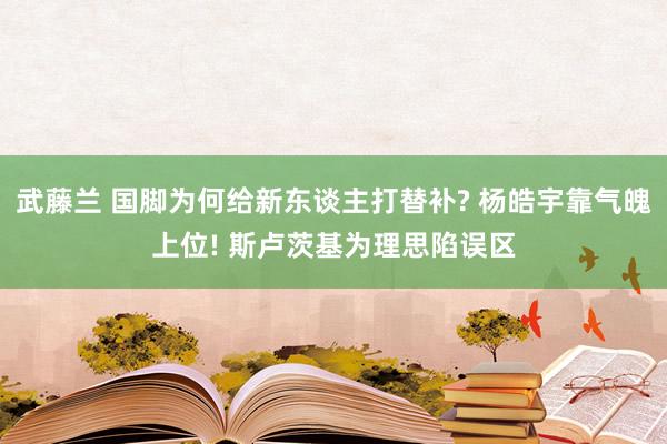 武藤兰 国脚为何给新东谈主打替补? 杨皓宇靠气魄上位! 斯卢茨基为理思陷误区