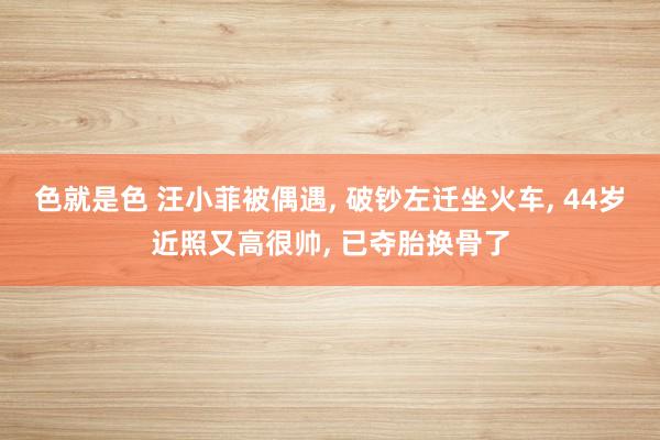 色就是色 汪小菲被偶遇， 破钞左迁坐火车， 44岁近照又高很帅， 已夺胎换骨了